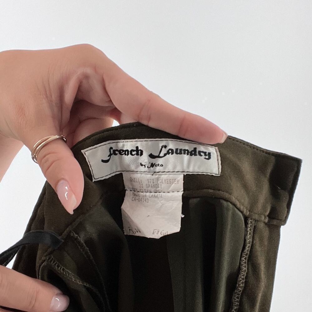 Vintage French Laundry Olive Green Soft High Rise Skirt Size Small - Picture 3 of 3